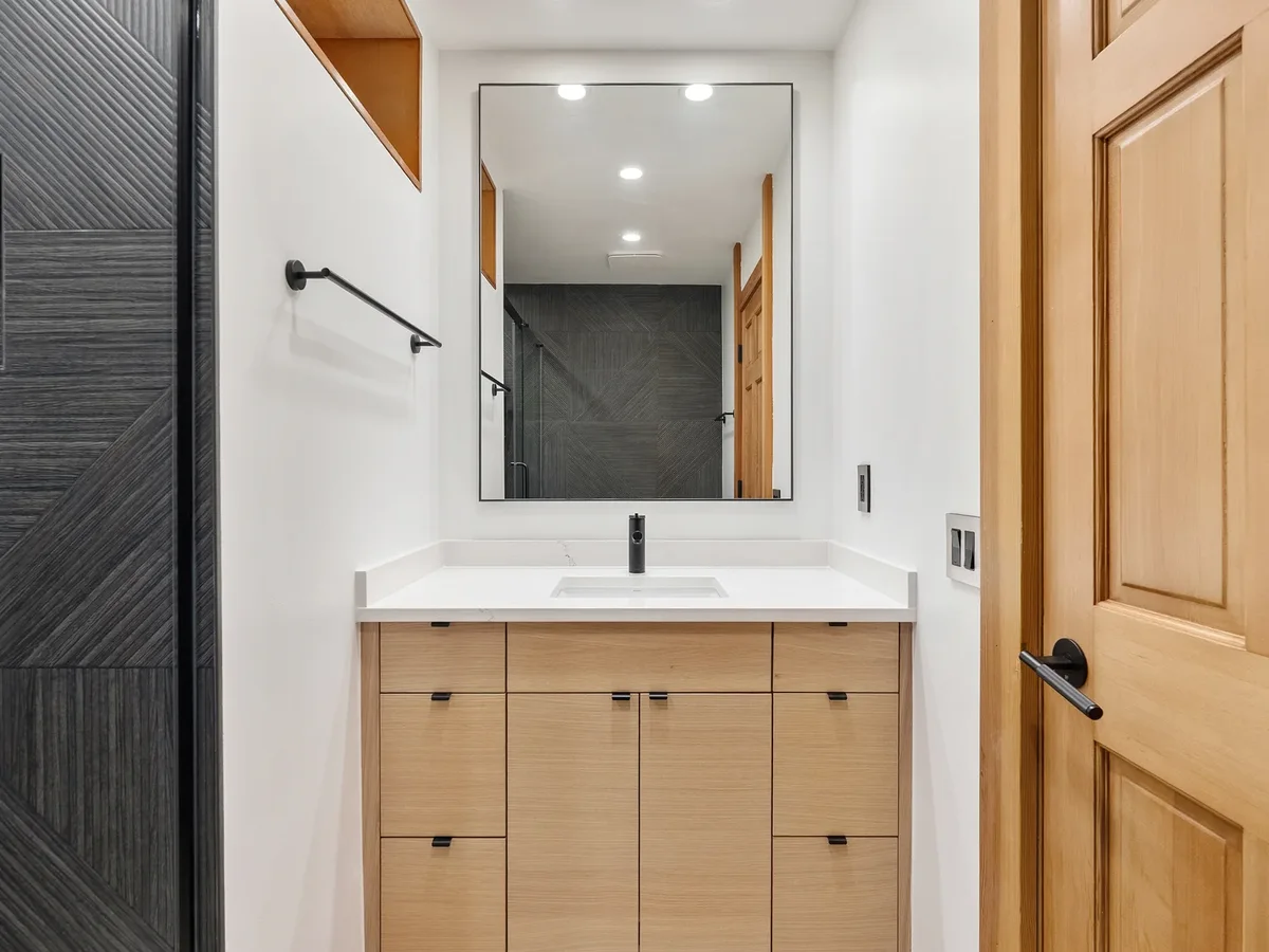 charcoal-tile main bathroom in Redmond, WA