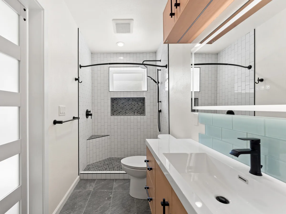 ADU bathroom with in-unit laundry in View Ridge · Seattle, WA