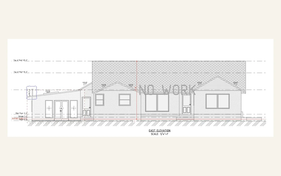 View Ridge ADU — City-approved east elevation