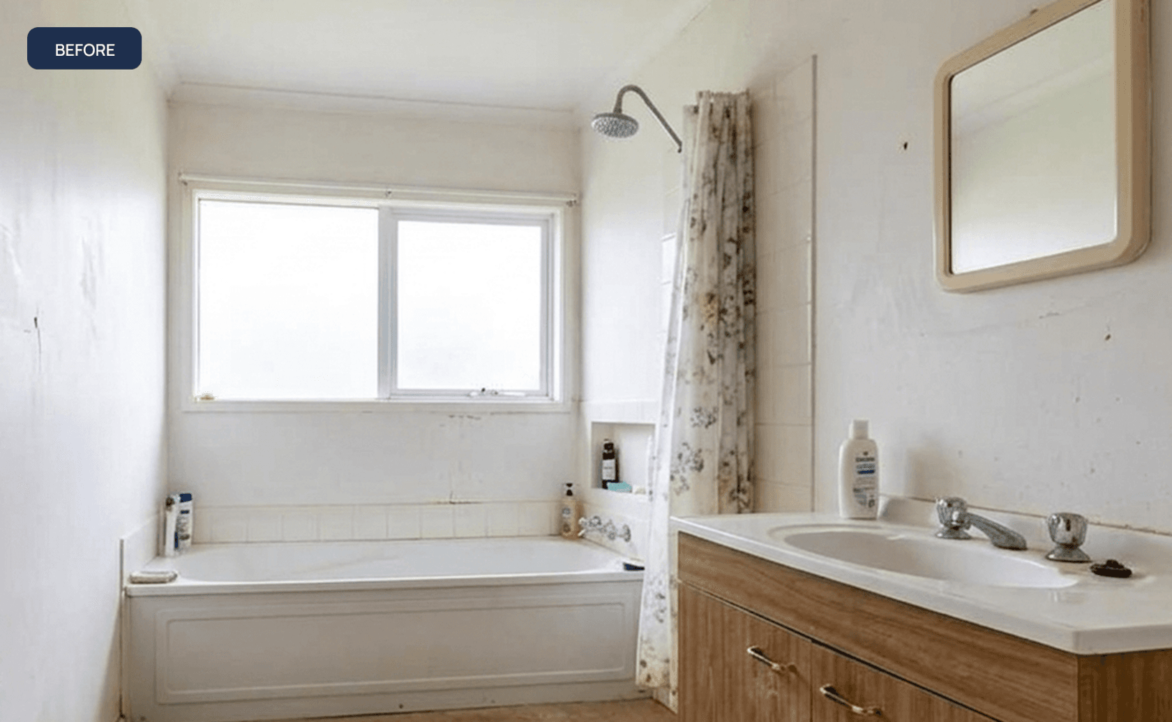 Warm Timber Bathroom Renovation — before