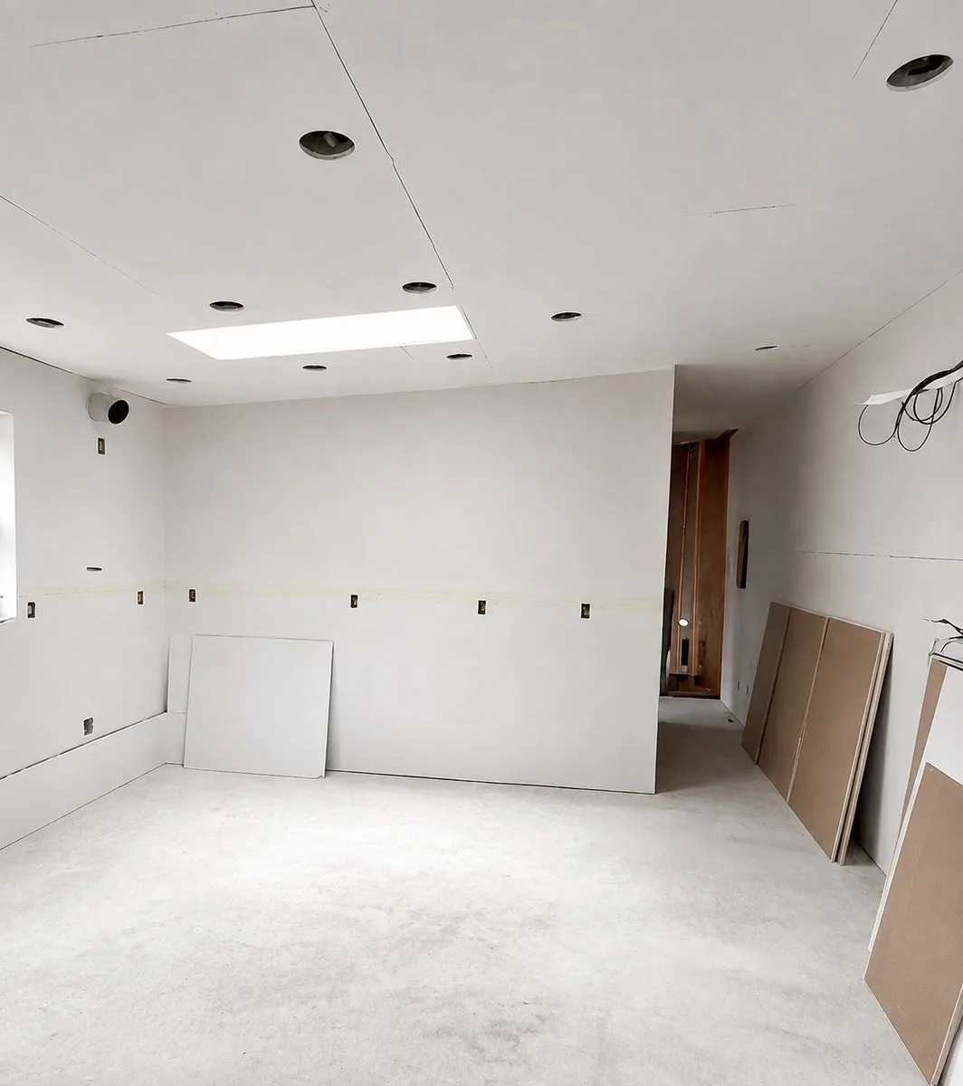 Kitchen at drywall stage